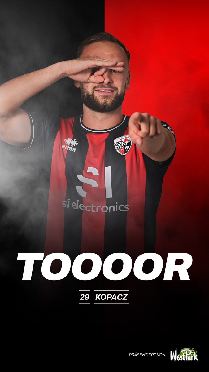 Schanzer's tweet photo. (6‘) #Testroet bedient #Kopacz - und unser ‚Koppi‘ muss nur noch einschieben. So kann’s weitergehen, #Schanzer!
___
0:1 #VIKFCI https://t.co/uF4HMaVubb