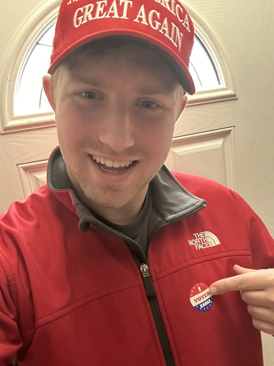 Jacob_T56's tweet image. I’m Jacob, I’m 20 years old, and am from the swing-state of Wisconsin. Today, I voted early and voted for Donald Trump/JD Vance! I also made sure to vote for Eric Hovde, my other local republican candidates, and ‘Yes’ on the state referendum. Who’s joining me?🗳️
#Trump2024 #MAGA