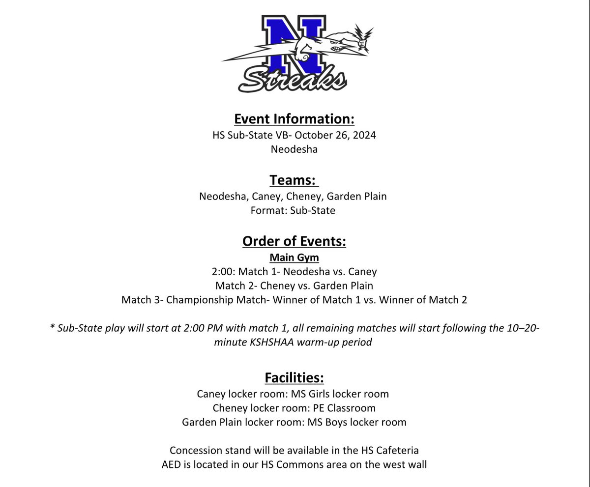 CHS Activities (@cheneycardinals) on Twitter photo Information is out for Sub-State Volleyball on Saturday! Cards will head to Neodesha to take on Garden Plain! Let's go Cardinals!
<a href="/CheneyCardsVB/">Cheney Cardinals VB</a> Information is out for Sub-State Volleyball on Saturday! Cards will head to Neodesha to take on Garden Plain! Let's go Cardinals!
<a href="/CheneyCardsVB/">Cheney Cardinals VB</a>