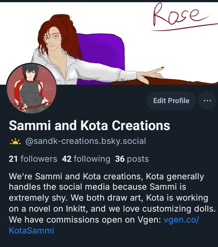 Hey guys just letting y'all know we went be posting anymore art on here, if you wanna follow us we'll be on 🔵 sky. Just dropped a new wip over there too!