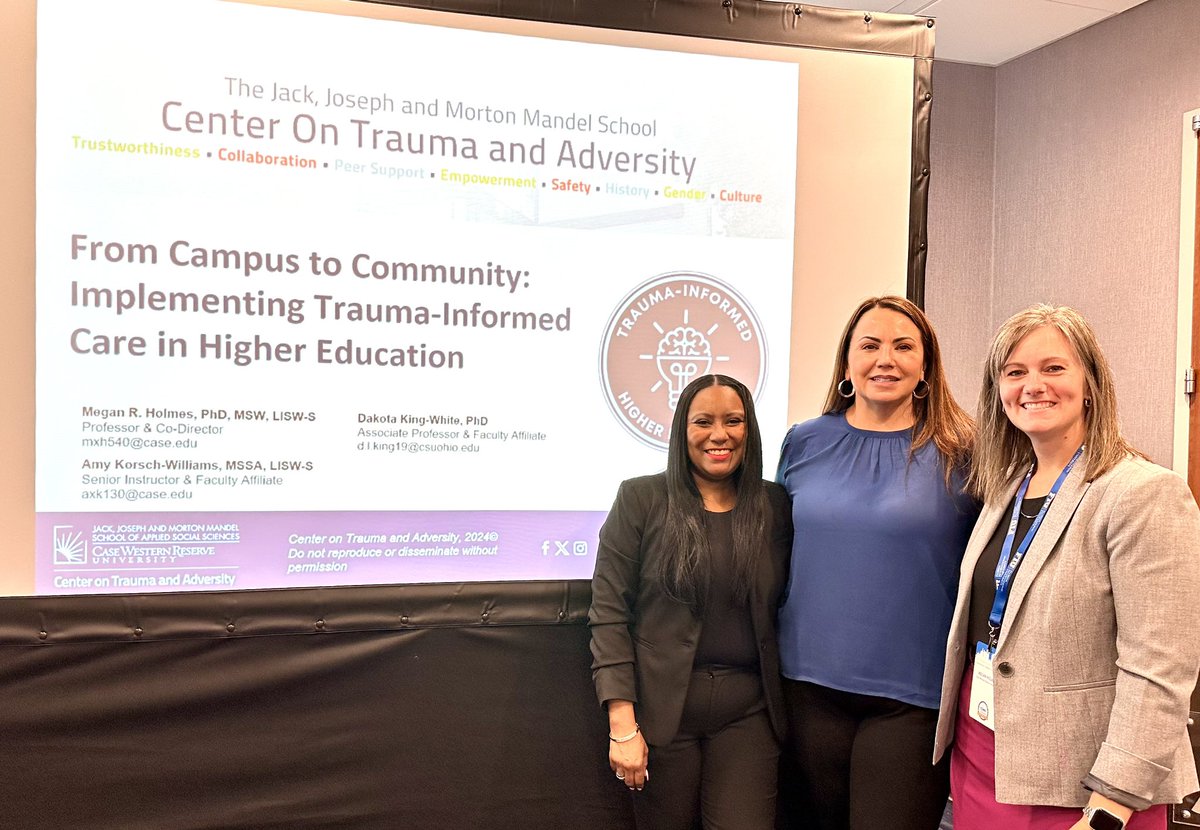 Honored to present a workshop on implementing trauma-informed care in higher ed with <a href="/bcomingDrKorsch/">Amy Korsch, PhD</a> &amp; <a href="/DakotaKingWhite/">Dr.Dakota King-White</a>! 🌟 We explored strategies to create supportive learning environments that prioritize student &amp; faculty well-being. #HigherEd #TraumaInformed #CUMU2024