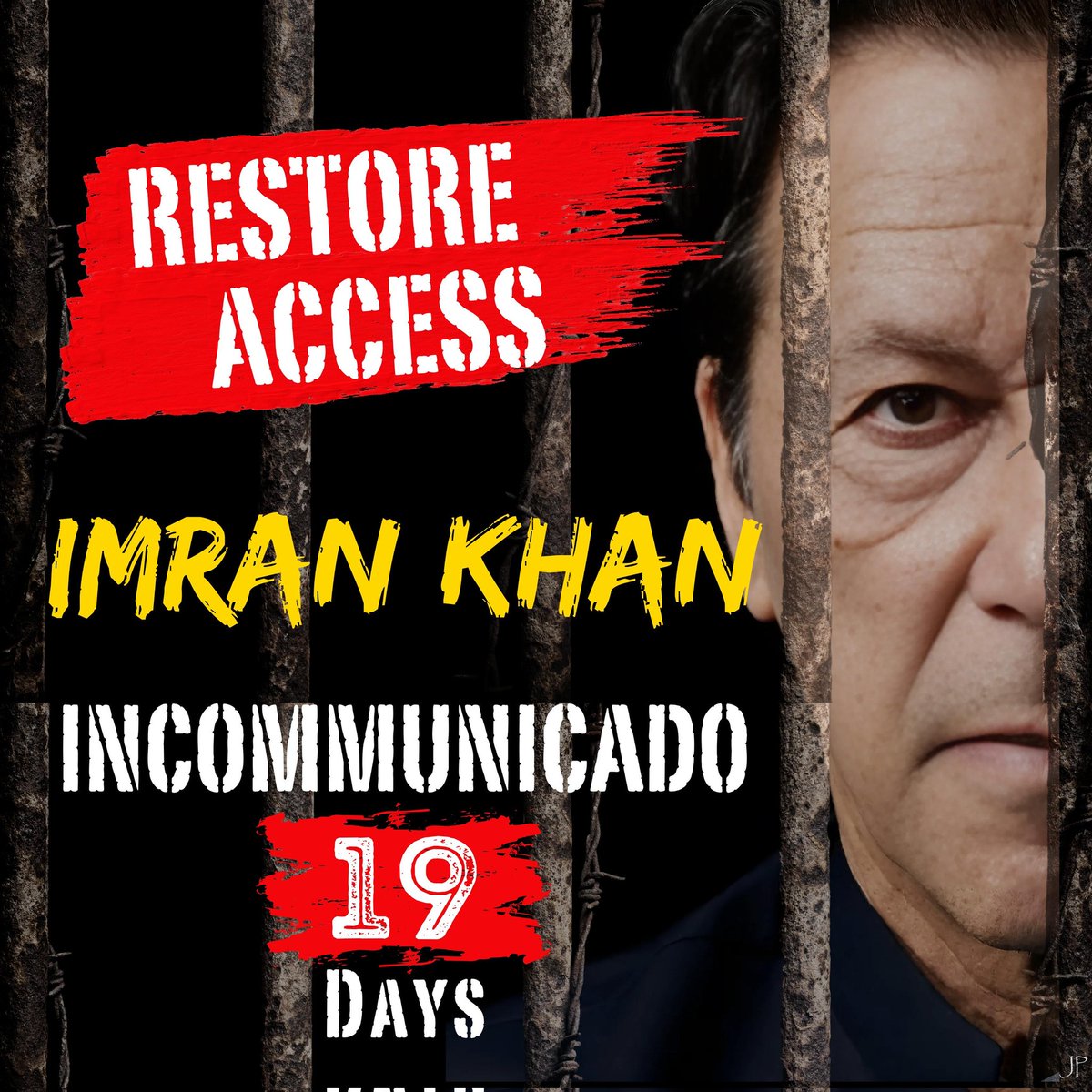 PTIofficial's tweet photo. It has been 19 days since Imran Khan has been held in complete solitary confinement, without seeing daylight. He has been denied access to his doctors, family, and legal team, with his case hearings delayed for an indefinite number of days violating all his prisoner rights. A total ban on meetings has been imposed, and alarming reports indicate that he is being provided substandard food, while the electricity in his cell was also cut off. His health is reportedly deteriorating, and he has not been allowed to step out of his tiny cell in days. All his fundamental human rights have been violated, and his life is clearly in danger.

This is not just any ordinary prisoner—Imran Khan is a former Prime Minister, the leader of Pakistan’s largest and most popular political party, the rightful winner of the February 8 elections, and a beacon of hope for millions of Pakistanis. This blatant abuse must end, and Imran Khan must be granted his basic human rights. He should be released immediately, as all cases and convictions against him have been overturned. According to @UNHumanRights and @amnesty, his detention amounts to nothing but political victimization.

In May 2024, Imran Khan had already warned in his article for 'The Telegraph' that his opponents had only one option left—to murder him.

It’s time to stop making a mockery of the law and turning Pakistan into a Banana Republic. The only way forward is to release  #ReleaseImranKhan 
#JusticeForImranKhan