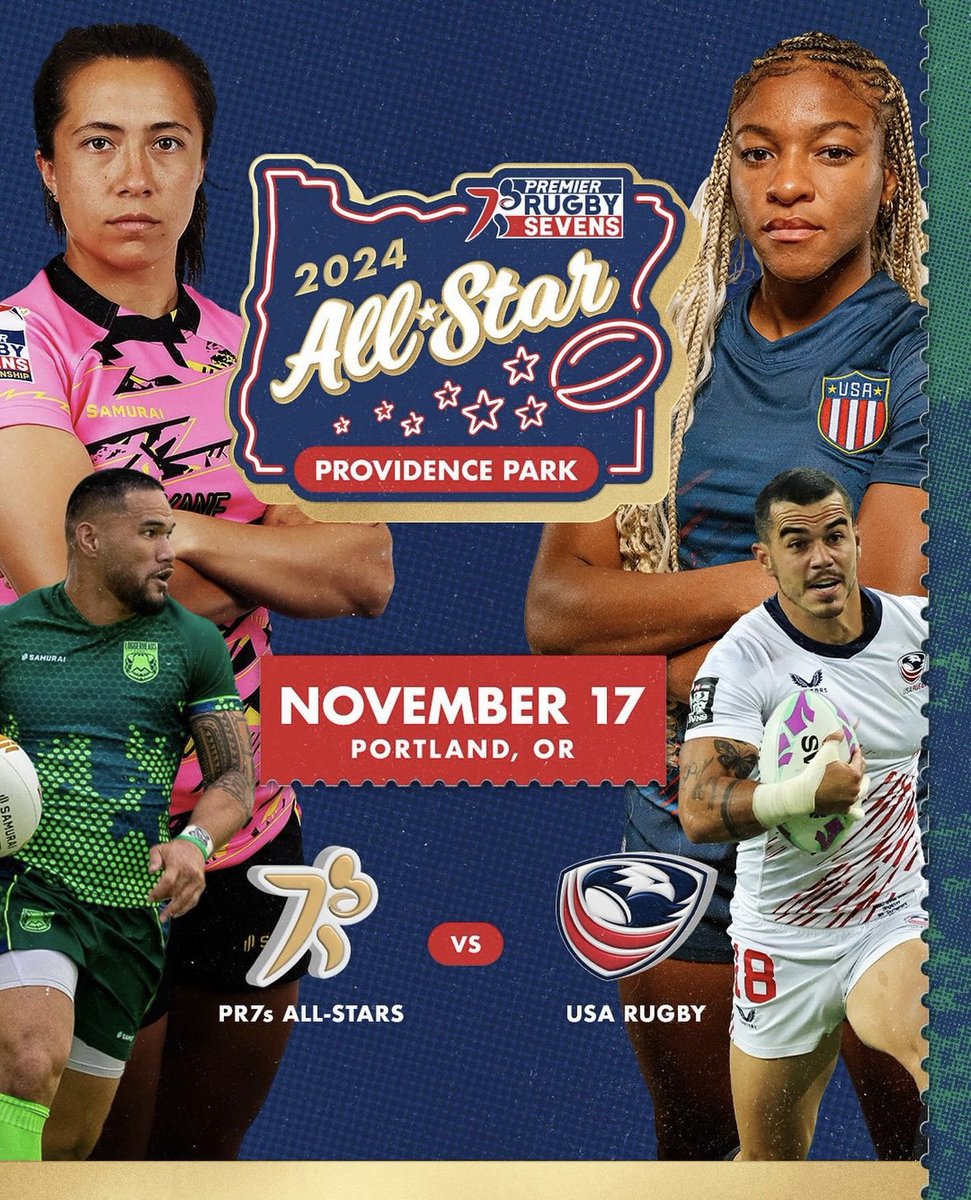 Sensational news from <a href="/prsevens/">Premier Rugby Sevens</a> hosting a 2024 PR7s All-Star Tournament on November 17 in Portland!
<a href="/USARugby/">USA Rugby</a> players on display for the first time since <a href="/Paris2024/">Paris 2024</a> 🇺🇸 bit.ly/PR7s-2024-Port… 🏟️