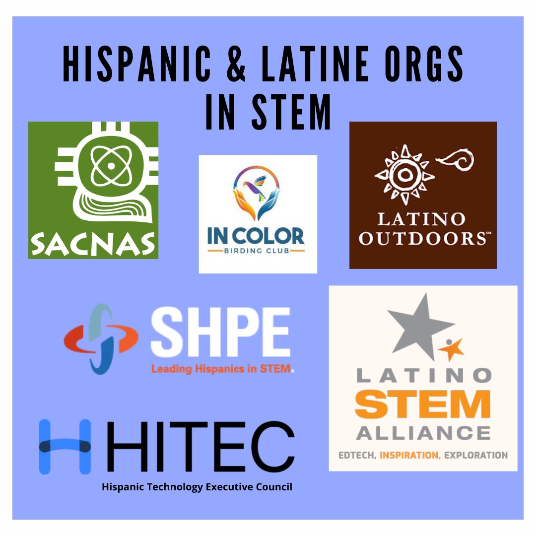 LatinasinSTEM's tweet image. We continue celebrating Hispanic Heritage Month w/ amazing Hispanic/Latine #STEM organizations !
Did we miss any orgs? Please let us know in the comments!
#HispanicHeritageMonth2024 #LatinesinSTEM #LatinasinSTEM #HispanicinSTEM #DiversityinSTEM #ally
