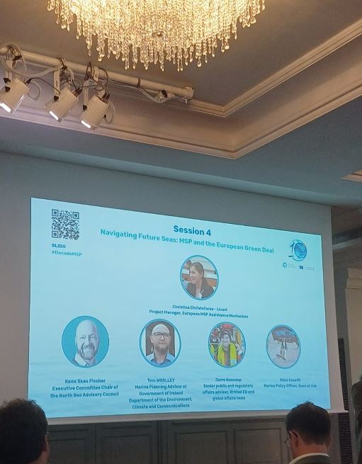 MSP_Ireland's tweet image. MSP Ireland Advisor Tom Woolley was a keynote speaker in this evening&apos;s last panel at the &quot;Decade of European MSP Stakeholder Conference&quot; in Marseille. European Maritime Spatial Planning Week continues until Thursday 24th. @Dept_ECC @EU_MSP_Platform #DecadeMSP 🌊
