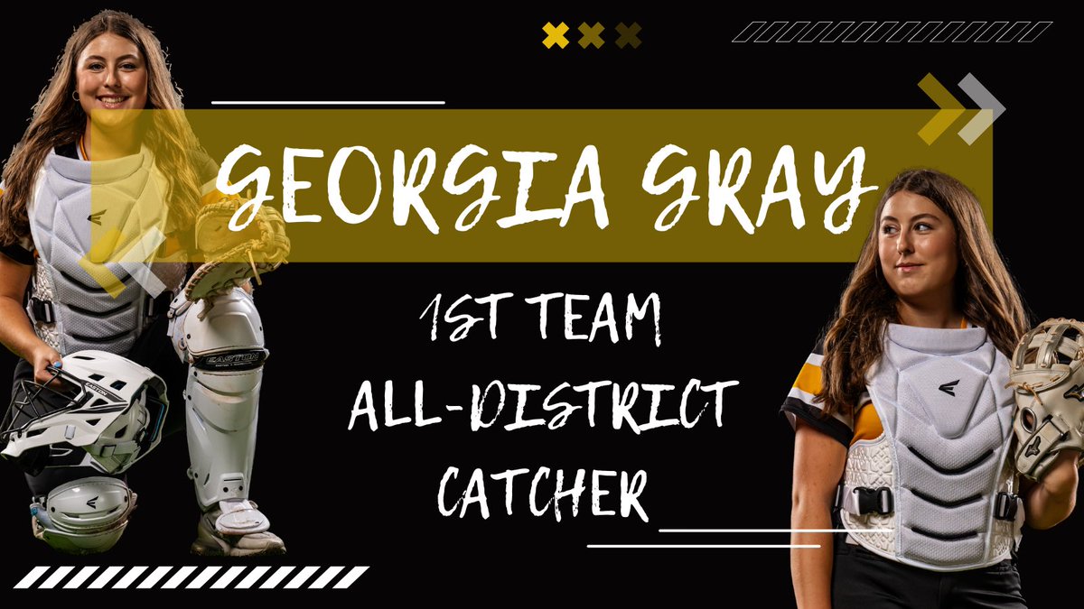 Congratulations to Senior, Georgia Gray, for earning 1st Team All-District as a catcher! 🥎