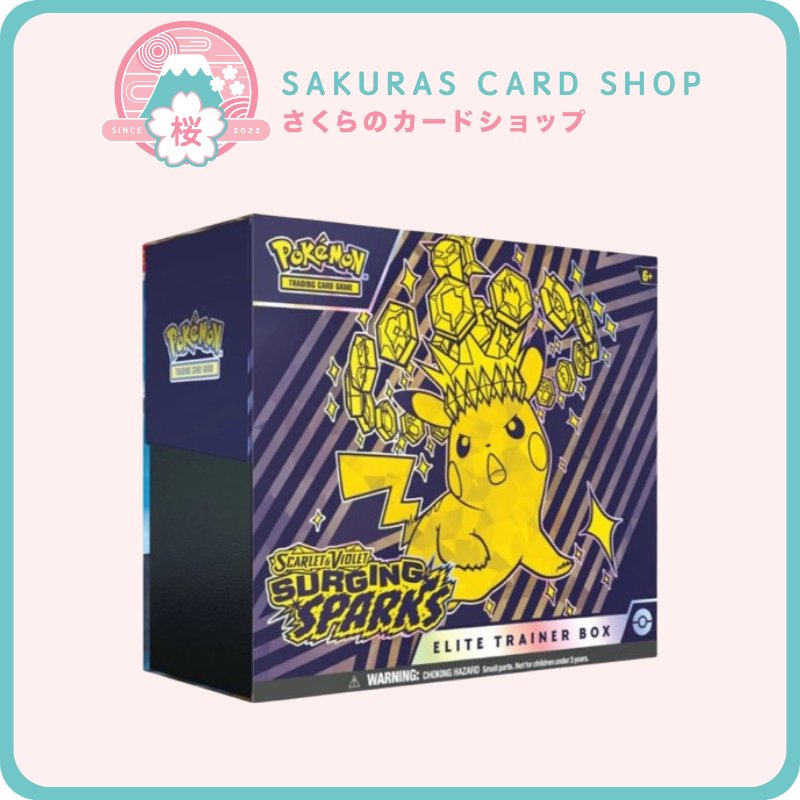 ポケセン版 サージングスパーク ETB 英語 Pokémon TCG: Scarlet & Violet-Surging Sparks Pokémon Center Elite
