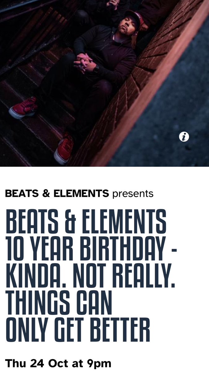 Getting ready for the big <a href="/BeatsElements/">Beats & Elements</a> Birthday Bash, this Thursday (24th) at <a href="/CamdenPT/">Camden People's Theatre</a>