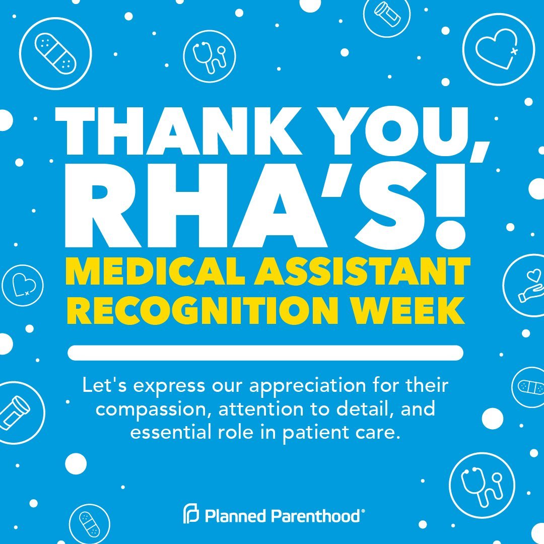 PPGreaterTX's tweet image. It’s #MedicalAssistantRecognitionWeek &amp;amp; we’re celebrating our incredible Reproductive Health Assistants (RHAs) for their essential role in patient care. Join us in the comments by thanking our incredible RHAs for all they do for our patients 💙

#RHA #ReproductiveHealthAssistant