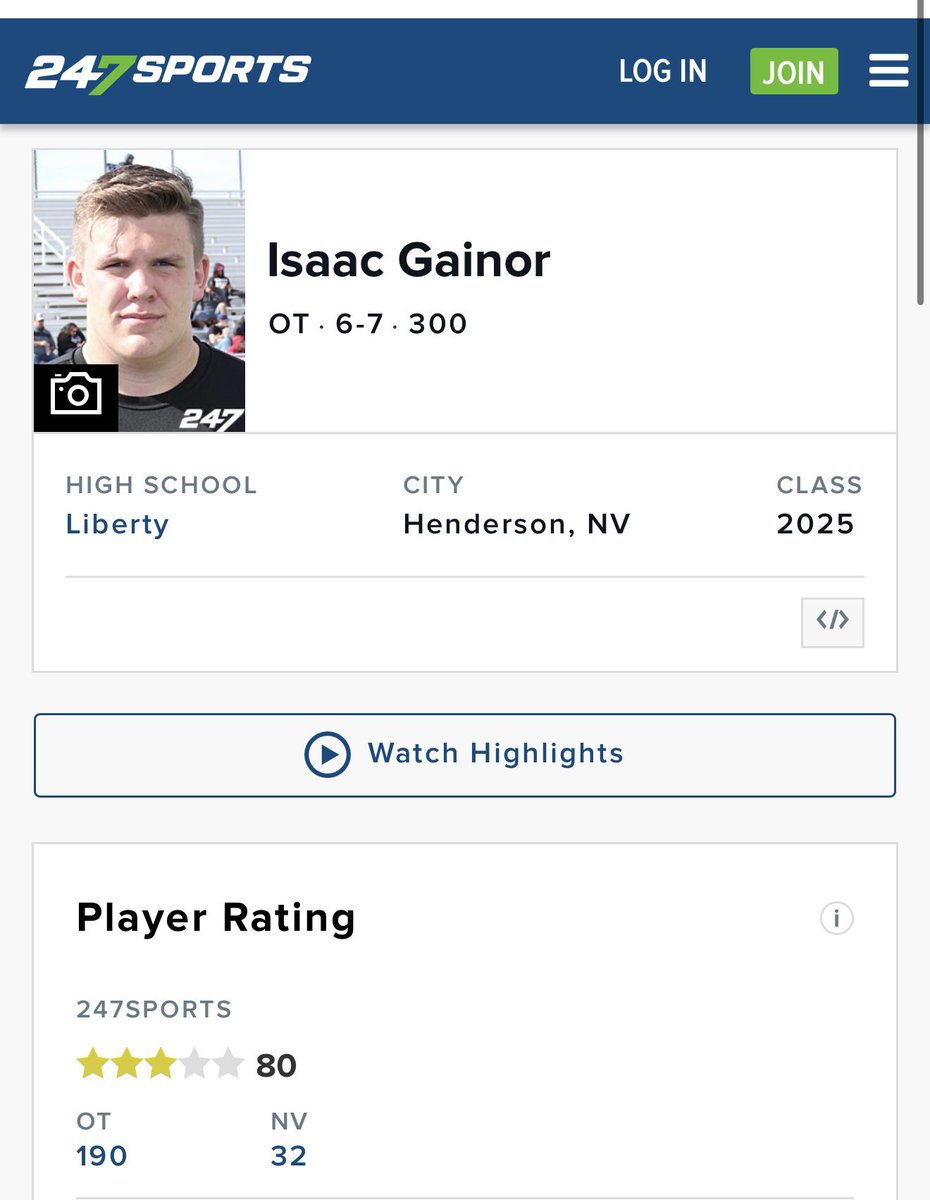 gainorOLine's tweet photo. Thank you 247 sports for the recognition! @BlairAngulo @BrandonHuffman @GregBiggins https://t.co/qWl1i5YNQy