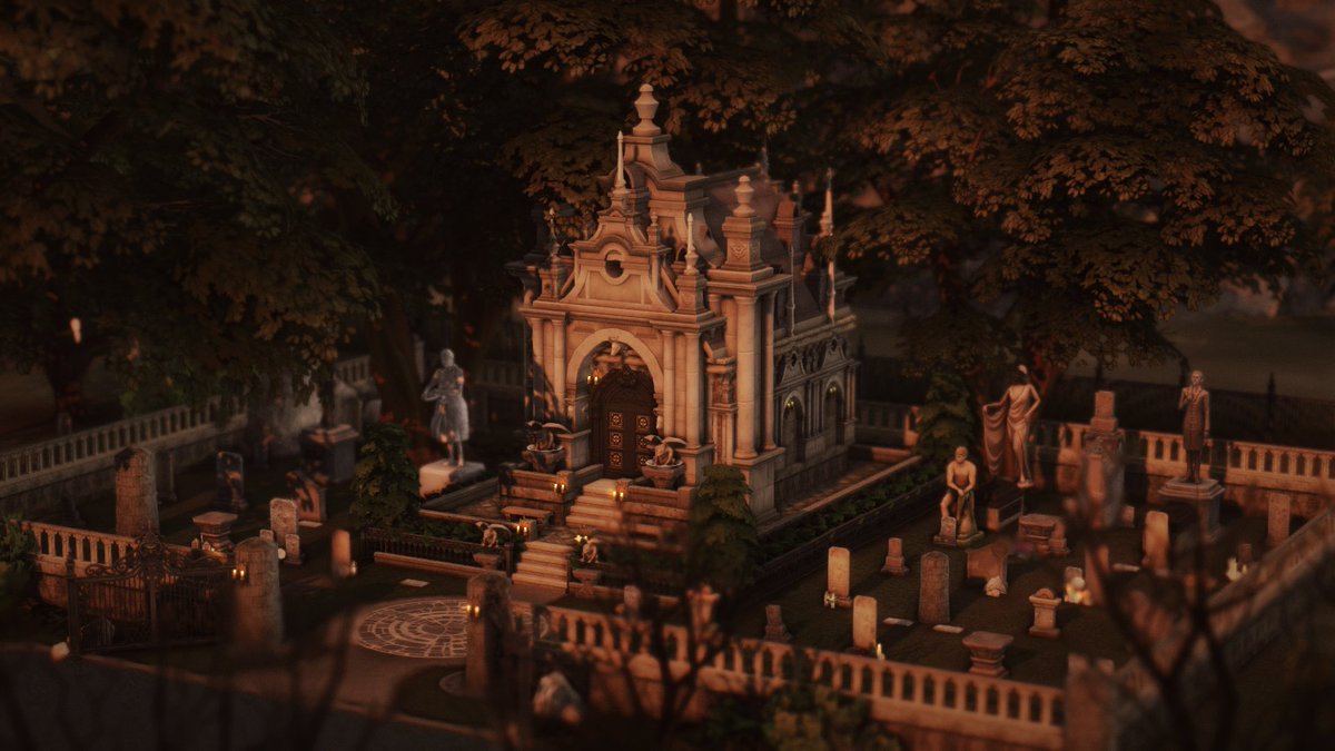 that1greenleaf's tweet image. straud cemetary 🦇 #EApartner #sims4