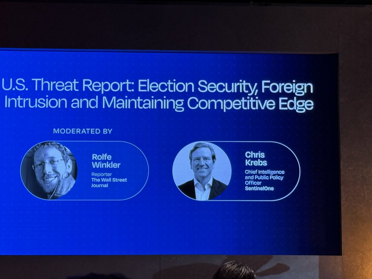 tcrawford's tweet image. Next up…a humbling conversation about the state of cybersecurity threats with @C_C_Krebs. 

Considering the current state of conversations within enterprises, we have a large gap between where we are and where we need to be. 

#CIO #WSJCIO #WSJTechLive #cybersecurity #ciso