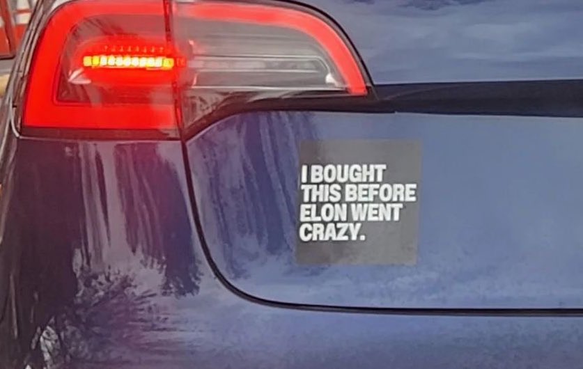 Seen on a Tesla.