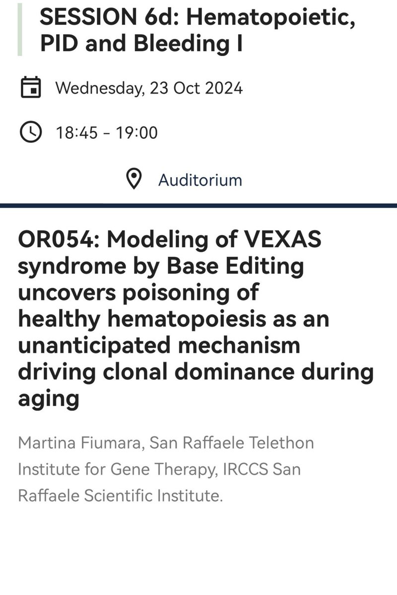 Thrilled to present tomorrow at #ESCGT2024 our work on VEXAS syndrome