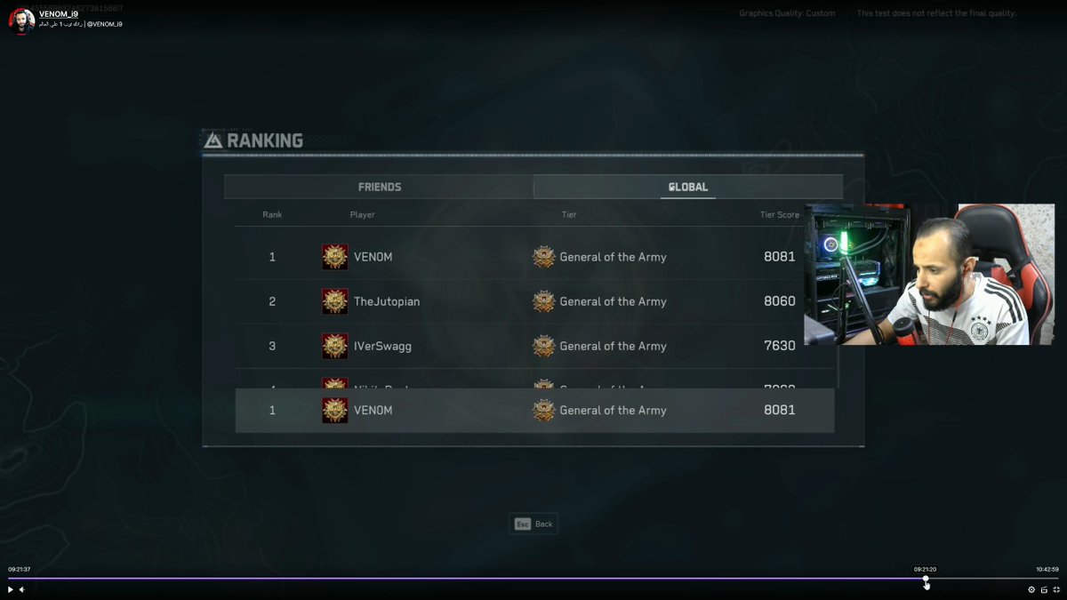 venomg95's tweet photo. TOP 1 RANKED IN THE WORLD 🔥 @DeltaForce_Game  

i was streaming every moment on twitch venom_i9 but i didnt put my links in creator hub and my last match didnt count my points at the end because servers closed so its mine . stream links in comment 👋🏻 https://t.co/FaXGSWLExC