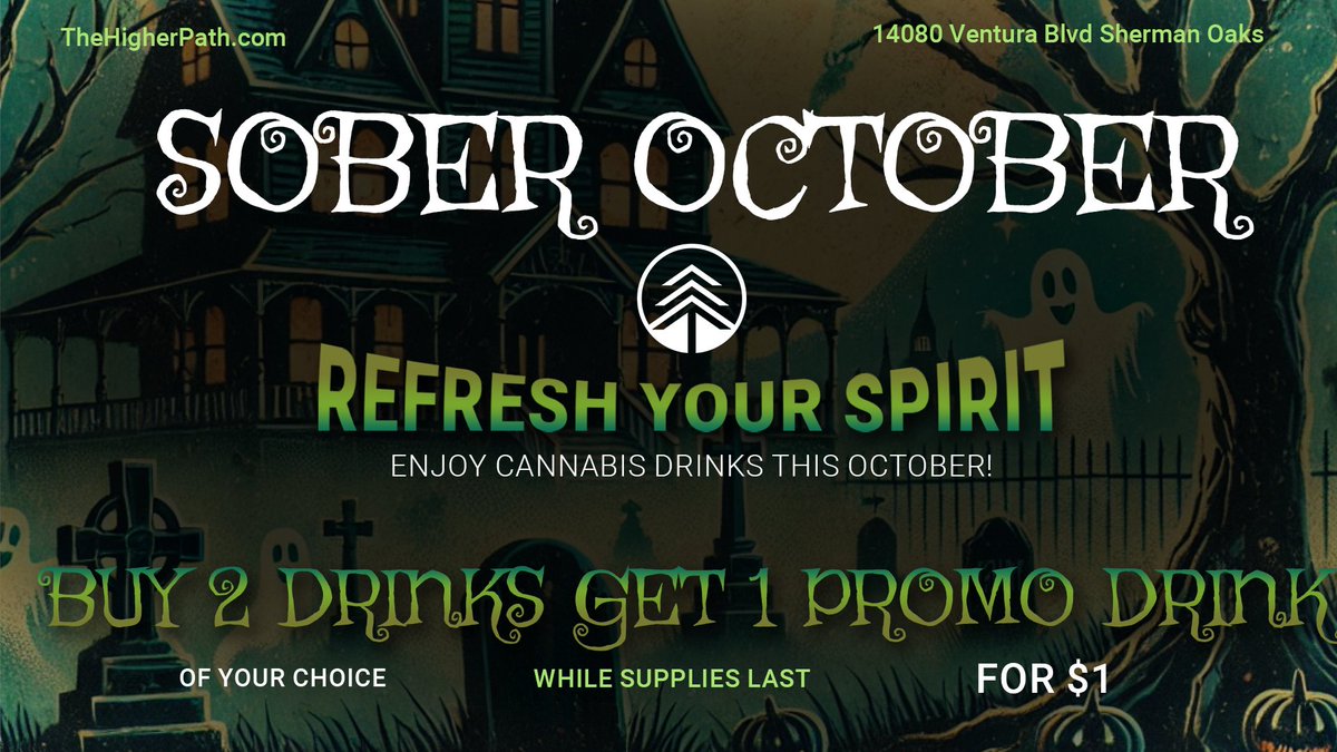 Have you tried a cannabis drink yet?

This October is the perfect time!

Buy 2 cannabis drinks and get 1 promo drink for $1.