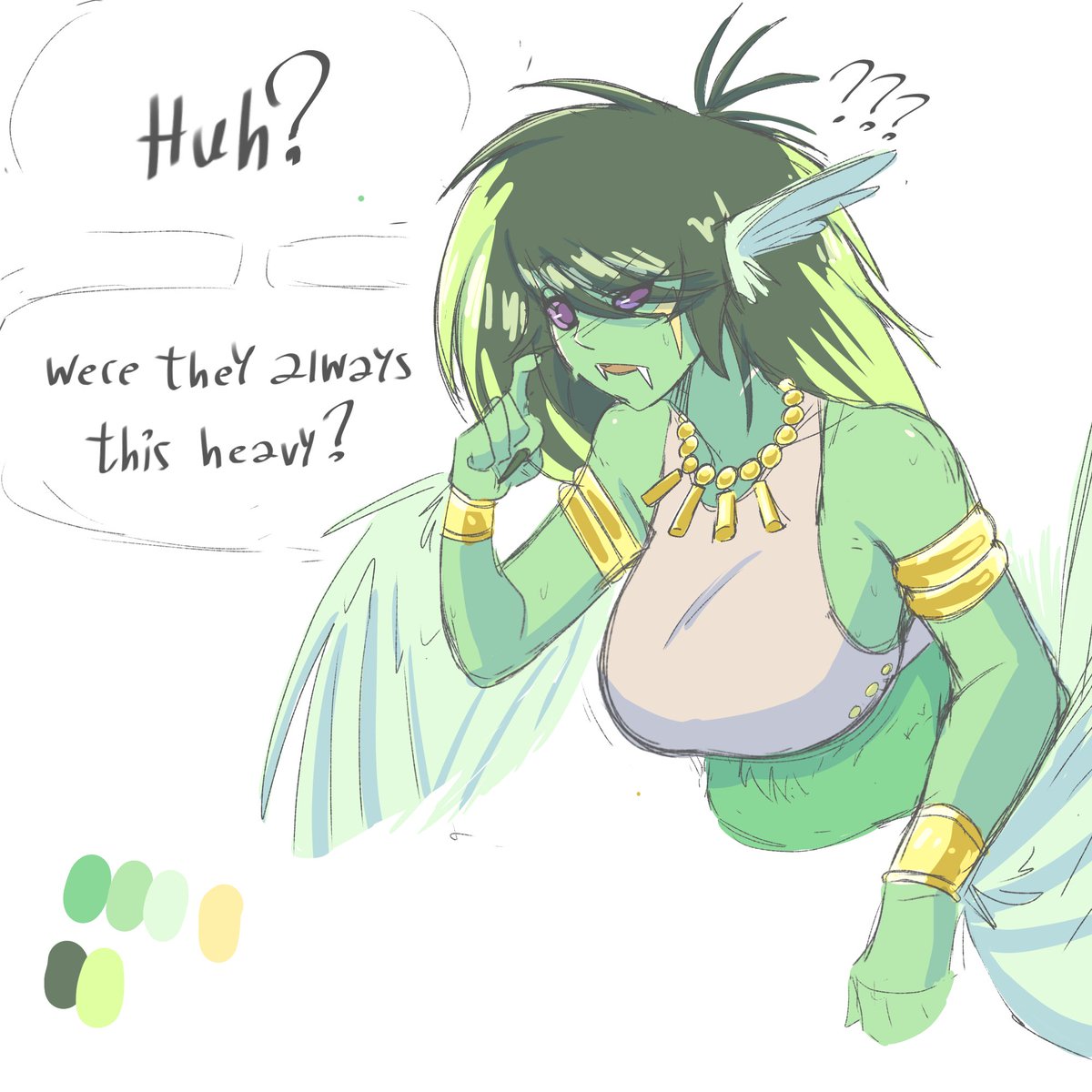 Shimmy_Sham_R18's tweet photo. Colored some of the Harpus pics (+ small animation test below) https://t.co/5xPmFxhSV2