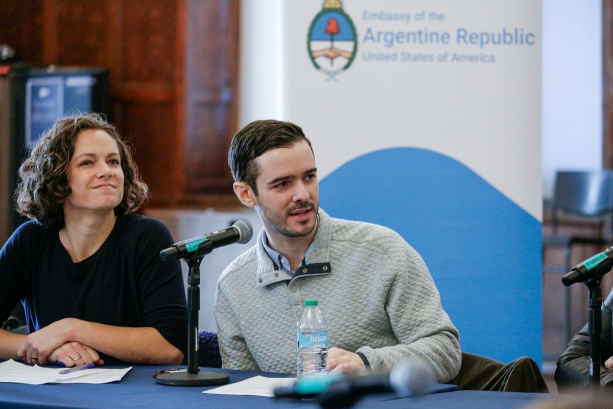 Some photos from <a href="/AgusBazterrica/">Agustina Bazterrica💚🏳️‍🌈</a>'s visit to Georgetown! Last Thursday, <a href="/NicolasACampisi/">Nicolás Campisi</a> and I had the huge pleasure and honor of talking to Agustina about her literary production and creative process. Thank you, Agustina, for all of your generosity!