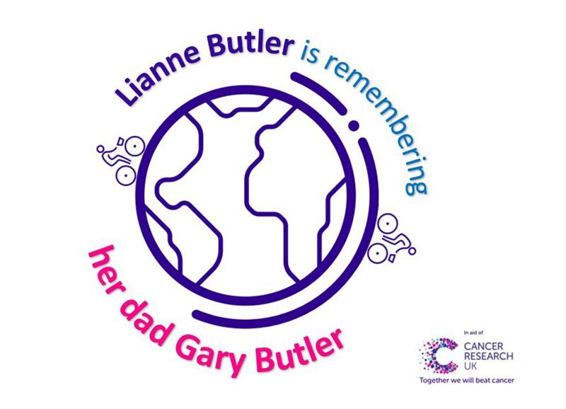 Many thanks to Lianne Butler for your kind donation, remembering your dad Gary Butler on behalf of <a href="/CR_UK/">Cancer Research UK</a> and myself. It is appreciated.

I’m nearing the end of my challenge cycling 40,075kms for Cancer Research UK to help them beat #cancer .  Details @ justgiving.com/fundraising/cy…