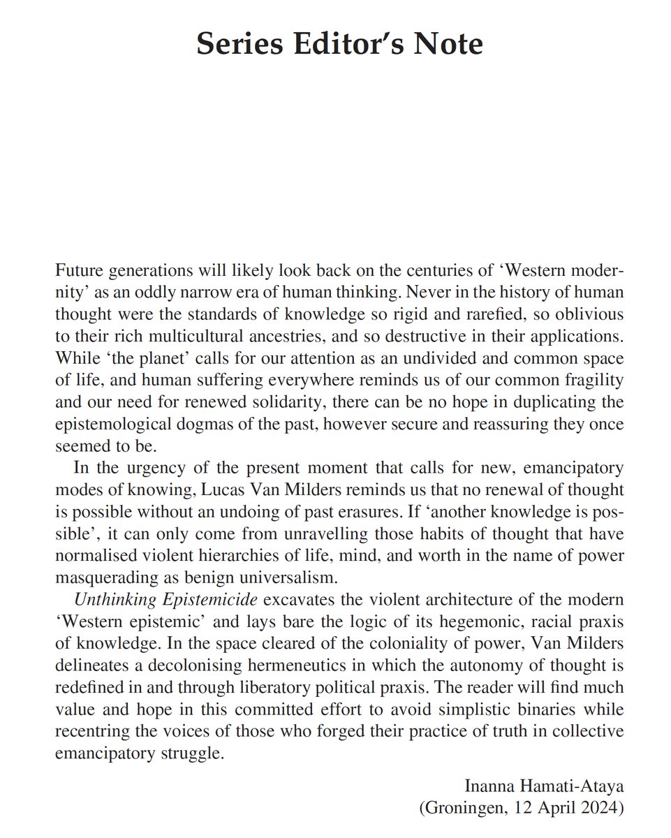 gloknos (@gloknoscentre) on Twitter photo 🥳 Available to Pre-Order: Lucas Van Milders' Unthinking Epistemicide, the latest publication in our <a href="/GlobEpistemics/">Global Epistemics</a> book series w/ <a href="/RLPublisher/">Rowman & Littlefield</a>, ed. by <a href="/berytia/">Inanna Hamati-Ataya</a> | W/ thanks to Iain MacKenzie for the endorsement | rowman.com/ISBN/978153817… 🥳 Available to Pre-Order: Lucas Van Milders' Unthinking Epistemicide, the latest publication in our <a href="/GlobEpistemics/">Global Epistemics</a> book series w/ <a href="/RLPublisher/">Rowman & Littlefield</a>, ed. by <a href="/berytia/">Inanna Hamati-Ataya</a> | W/ thanks to Iain MacKenzie for the endorsement | rowman.com/ISBN/978153817…
