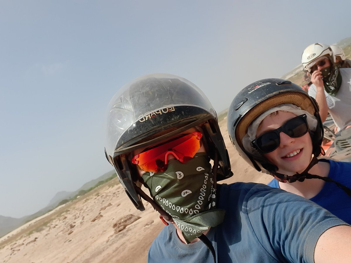 dobbyduvet's tweet photo. Quad bike safari. What an epic day out. Leatherback turtle spotting, sand dune rallying and 65kph off road made chimp squirm. I now what to live in africa with a quad bike 🤣. Just finished my 2nd shower trying to get sand out of every orifice. https://t.co/WVPNLFBWXD