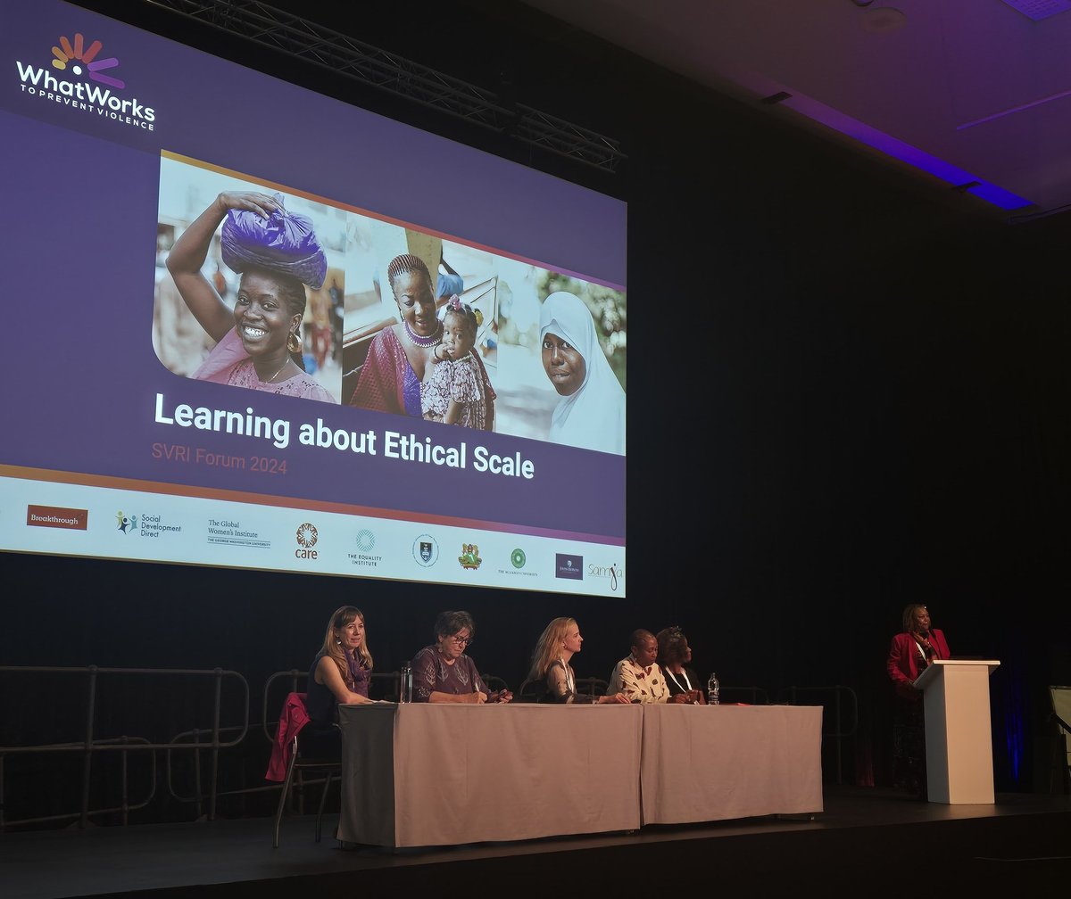 Programme Director <a href="/WW2PreventVAWG/">What Works II</a> Anne Gathumbi has kicked off our evening event on Ethical Scale at #SVRIForum24! We're excited to hear from:

💜<a href="/EmilyEsplen/">Emily Esplen</a> 
💜<a href="/MaryEllsberg/">Mary Ellsberg</a> 
💜@AliceKerrWilson 
💜<a href="/namboti/">tina musuya</a> 

AND Mecca Kambpaga from our Grantee Partner <a href="/WOLREC/">WOLREC</a>!✨️