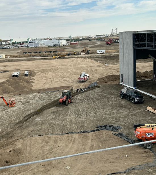 impactenergyltd's tweet photo. The Commercial Projects team has landed on site at the NEW Western Sales Dealership location - just across the highway from our central office in Rosetown⚡

#LetsGetToWork #electricalcontractor #impactenergyservices https://t.co/JVIF69LPAm