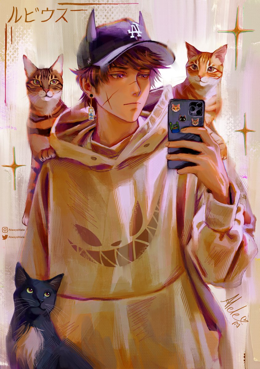 rubius y sus gatos 👍 #rubiusfanart