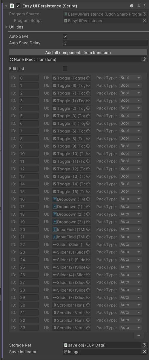Some more progress on my Easy Ui Persistence, and learned some things during it.
Main new feature is the auto save option. Also added some automation when uploading the scene.
