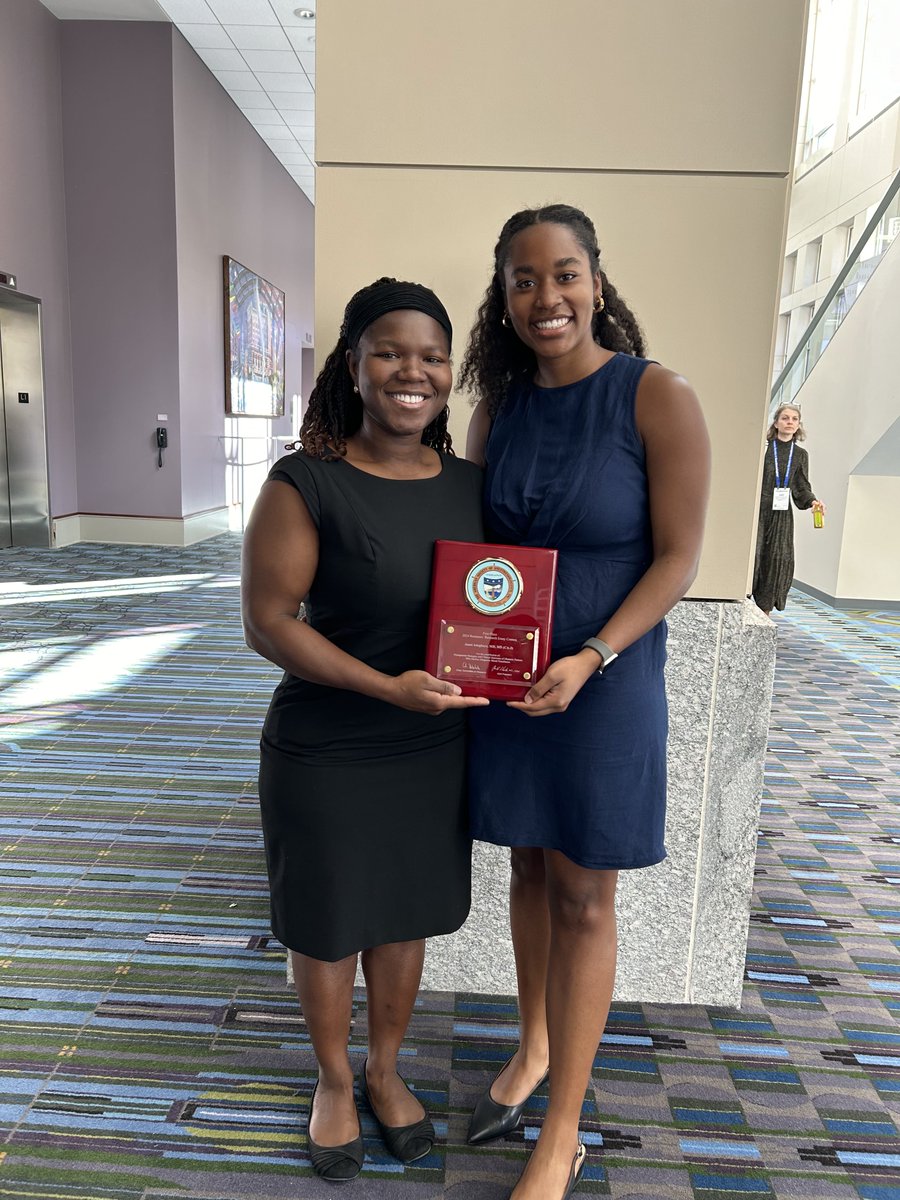 Congratulations to Janet Adegboye, MD, MS (left) on receiving the 2024 ASA Resident Research Essay Award! 

"Management Strategies and Clinical Outcomes of Obstetric Patients who Decline Allogeneic Blood Transfusion"
