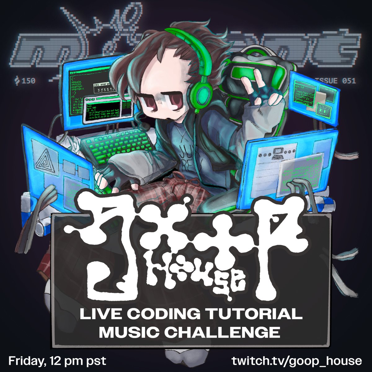 GOOP HOUSE x <a href="/SpliceMoment/">Moment</a> 
LIVE CODING TUTORIAL AND MUSIC CHALLENGE 

Pᵣₑₛeₙₜₑd by pC mᵤₛᵢc’ₛ Rₑₛᵢdₑₙₜ Lᵢvₑ cₒdₑᵣ
⤹˚˖♬ ⭑♪ ⊹ ࣪ ˖ <a href="/lildata/">Lil Data</a> 

FRIDAY, OCT. 25. 12 pm PST

♬ see you there.... twitch.tv/goop_house
