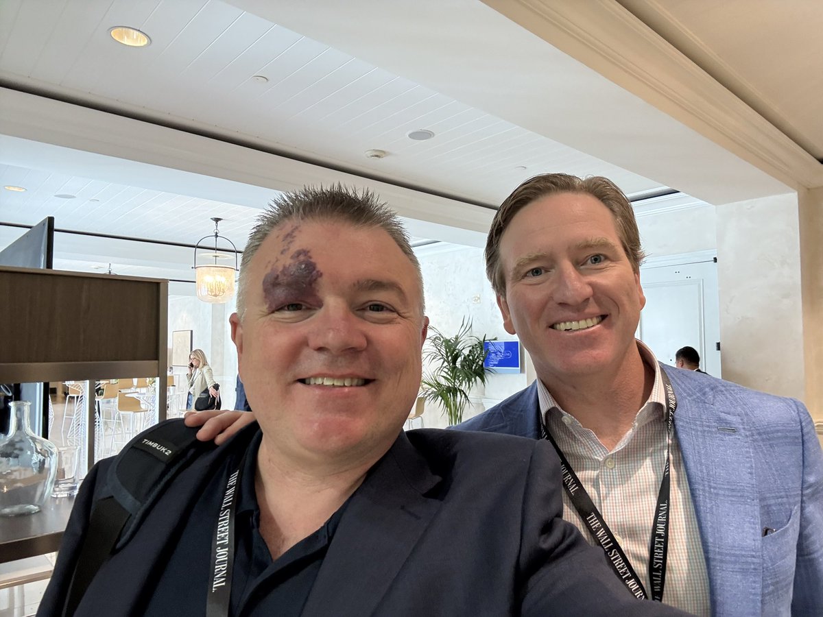 tcrawford's tweet image. Getting a few minutes off stage to catch up with @C_C_Krebs to talk executive engagement and cybersecurity…and the gap between the two. 

#CIO #WSJCIO #WSJTechLive #AI #cybersecurity #CISO