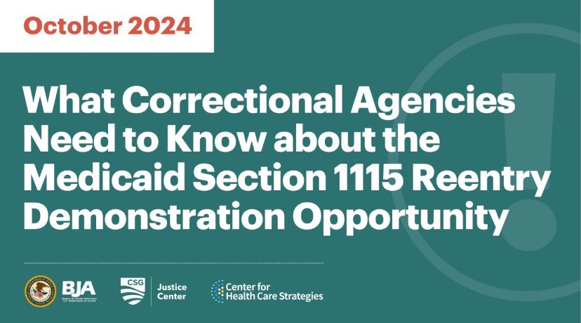 Hey, Corrections Professionals: Are you taking full advantage of the recent Medicaid changes to improve the health of people in your care?

nationalreentryresourcecenter.org/resources/tool…

#Mississippi #msreentry