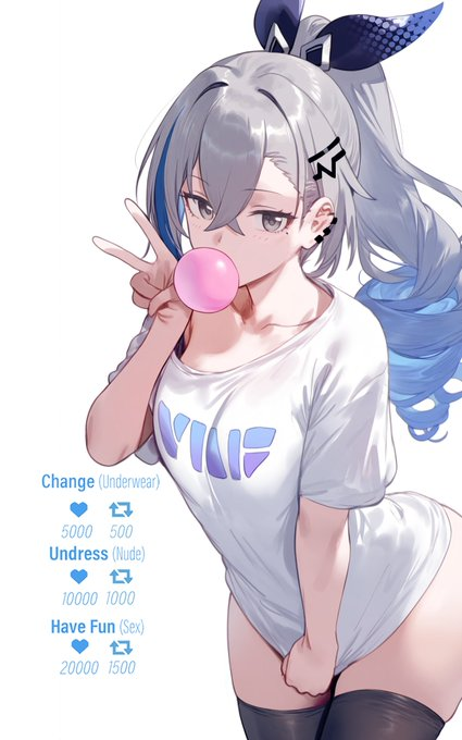 braidsnsfw's tweet photo. Silver Wolf - Undressing Challenge 👾 https://t.co/nKqB1zWBJv