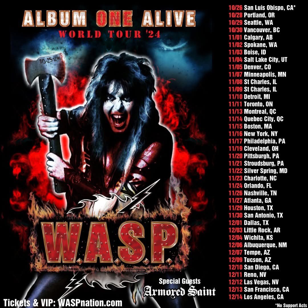 Lots to be excited about in life right now, including my next tour. Less than a week ‘til I march WITH the Saint! See you at the merch booth!🤘🔥 

#TourLife #MerchLife #ArmoredSaint #UStour #TourDates #WASP