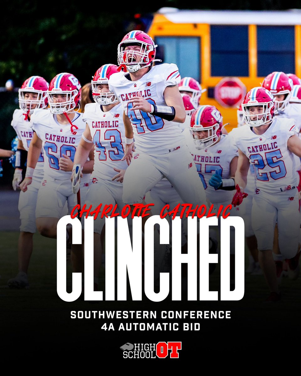 With a win over Butler last week, Charlotte Catholic has clinched the top playoff seed out of the Southwestern 4A.

The Cougars only play 1 more game but hold the head-to-head tiebreaker over Butler and Independence, the only teams with 1 loss.