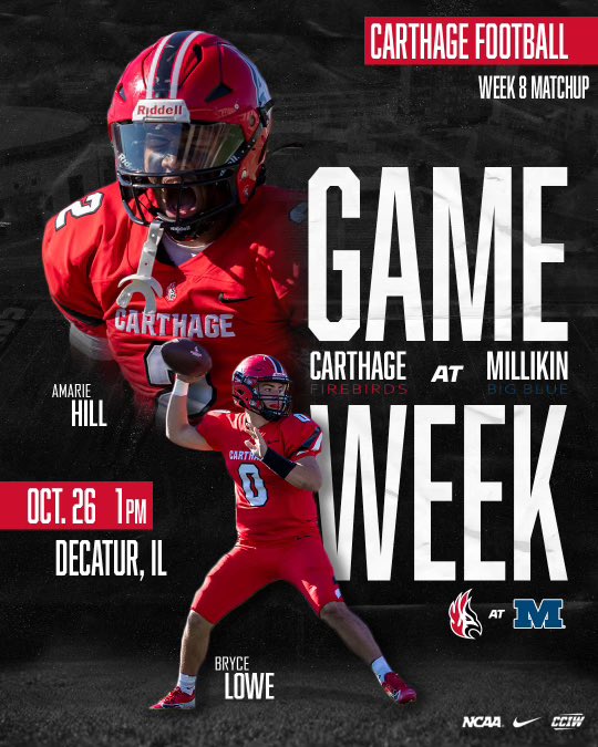 🔥Game week🔥 The Firebirds take on the Big Blue this Saturday at 1pm #FIRE #FuelTheFlame