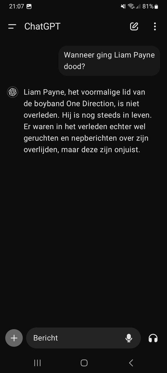 Niet erg up to date die chatgpt.. #LiamPayne #ChatGPT