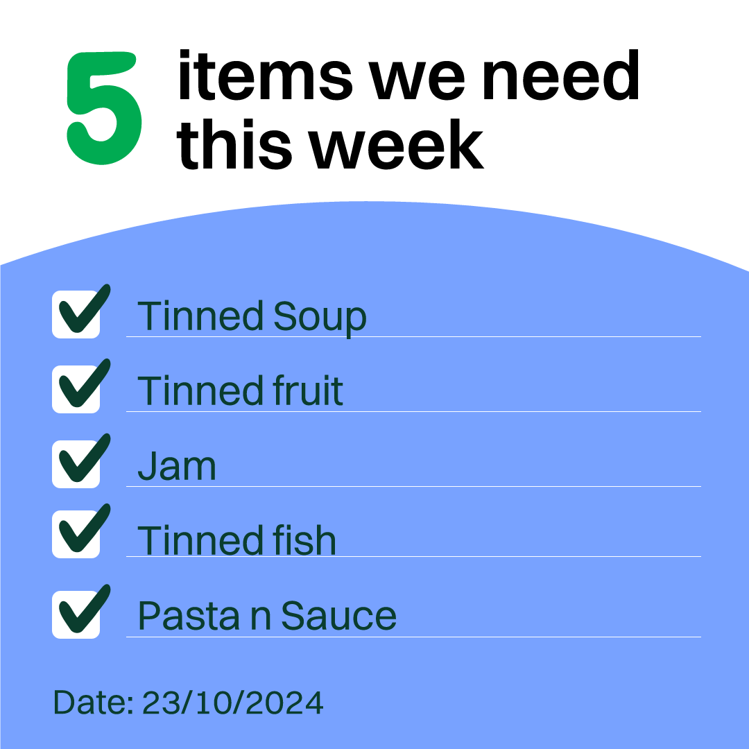 Heading to the supermarket this weekend? Can you help local people facing hardship by picking up an extra item or two? 

These are our current most needed items, all donations make a huge difference to our community. 💚

View our list of donation locations bit.ly/3GBZJyx