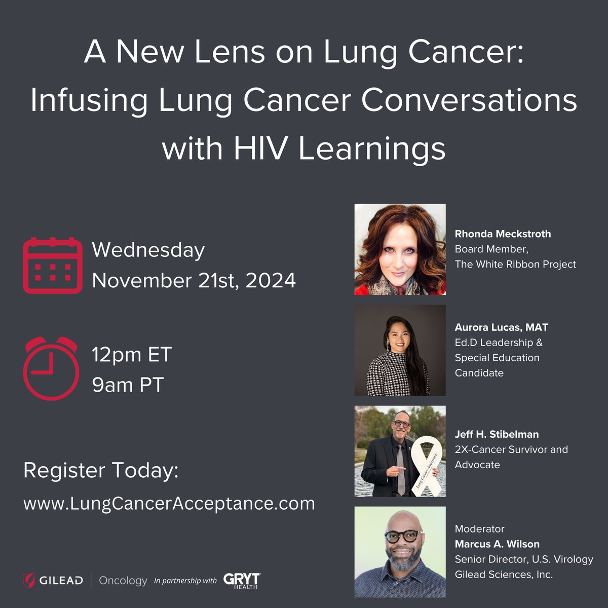 Hear from people living with lung cancer patients and care partners on their experiences with stigma and how we can apply lessons from the HIV community to foster a more empathetic and informed approach to lung cancer. Register today LungCancerAcceptance.com
#LungCancer #stigma