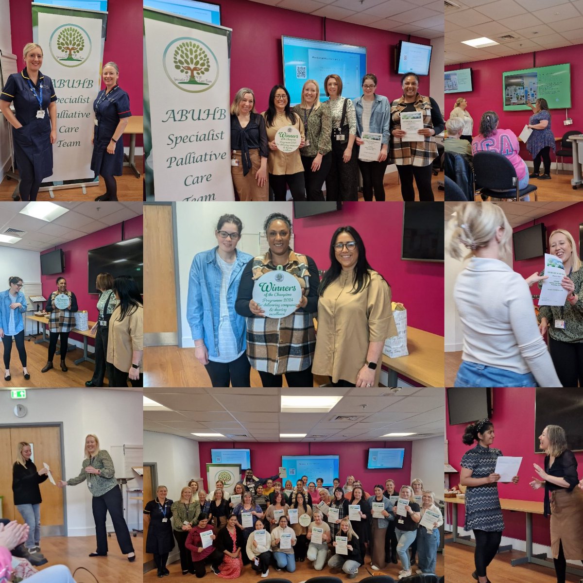 On behalf of the <a href="/ABUHBSPC/">ABUHB Specialist Palliative Care Team</a> we would like to say a huge thank you to all those who attended the Nursing Champions Programme 2024. The effort and passion put into each project was outstanding! Choosing our winners was extremely difficult. Well done to ward A4, 2024 winners!