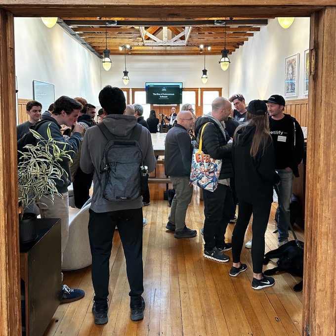 People connecting and networking during breaks.