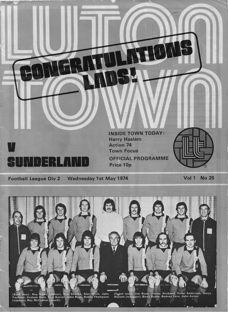 I have many memories of Luton v Sunderland. This painful one I mention below in my book, Made in Luton. 👇The Hatters also lost 4-3 in the promotion homecoming game of 1974.  #COYH #LTFC #LUTvSUN (amazon.co.uk/Made-Luton-Boy…) 

Chapter Nine – Into  the Teenage Years  
"I stayed at my
