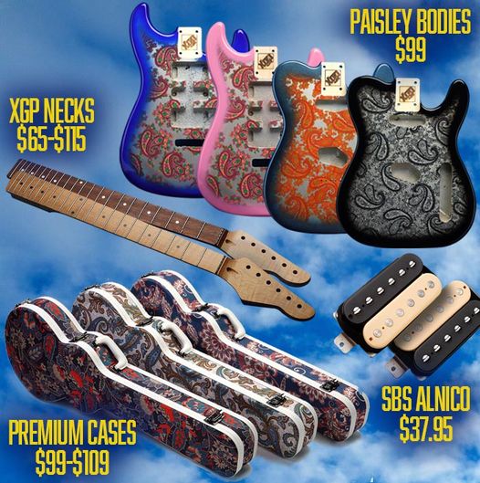 The Very Best Guitar Stuff sold Warehouse Direct at Wholesale Prices!
New XGP premium Paisley Bodies and Roasted necks!
Hard Rockin' SBS Pickups- USA Designed and Shipped!
Our Premium Cases have gotten even cooler this Fall- Check out all the styles!
guitarfetish.com