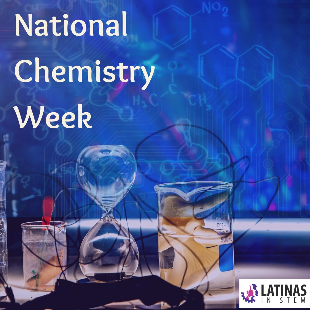 LatinasinSTEM's tweet image. This week is National Chemistry Week! Shout out to all #Latinasinchem.To celebrate this week, we will be posting short videos from our own Latina in Chemistry, Dr. Daisy!🧪
📷: Instagram and Facebook
#NationalChemistryWeek #chemistry #LatinasinSTEM #RepresentationMatters
