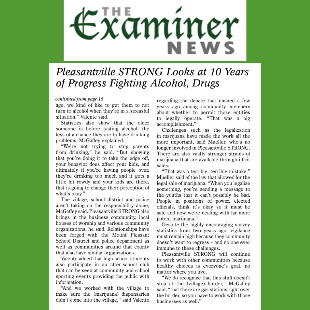 Pleasantville STRONG (@pvillestrong1) on Twitter photo STRONG in the News! Thank you to Martin Wilbur at Examiner Media for his story on STRONG'S 10th anniversary! <a href="/ExaminerMedia/">Examiner Media</a> #10yearsSTRONG #pleasantvilleSTRONG STRONG in the News! Thank you to Martin Wilbur at Examiner Media for his story on STRONG'S 10th anniversary! <a href="/ExaminerMedia/">Examiner Media</a> #10yearsSTRONG #pleasantvilleSTRONG