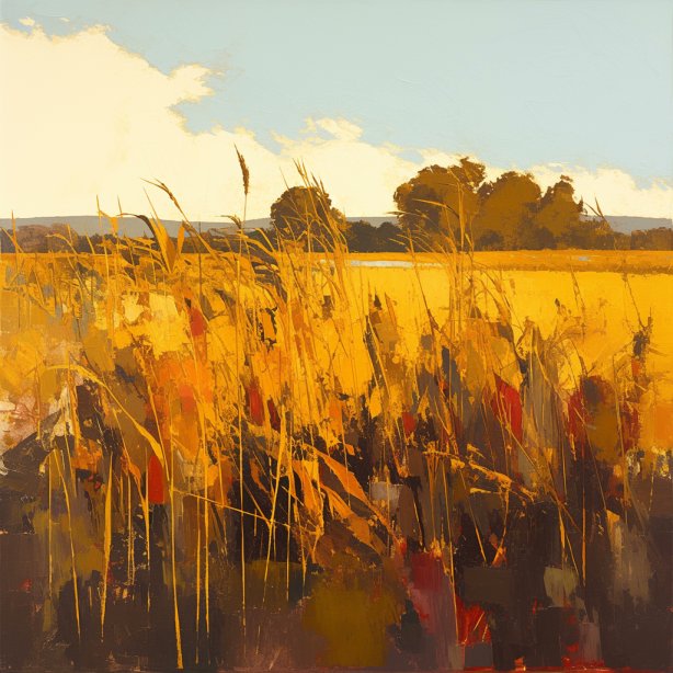 MagicRenderAI's tweet photo. Reed field - Oil painting #MagicRender https://t.co/RTFNvZwZvF