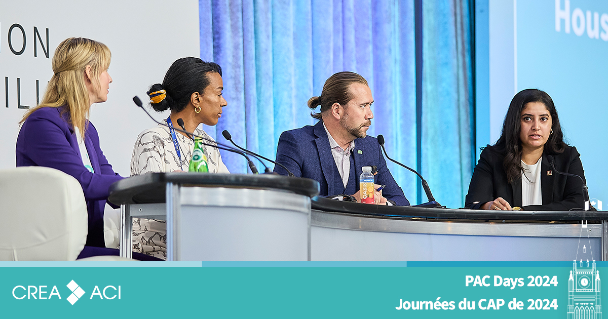 CREA_ACI's tweet photo. Increasing housing supply in Canada will require an innovative approach. Thanks, Jessi Rudisuela, VIDA Living, Natasha Ferguson, @ETHELFOXGROUP, and @mikejcw, @westendhba for sharing your perspectives and exploring possible ways forward. #CREAPAC24 https://t.co/chMhIVyTJH