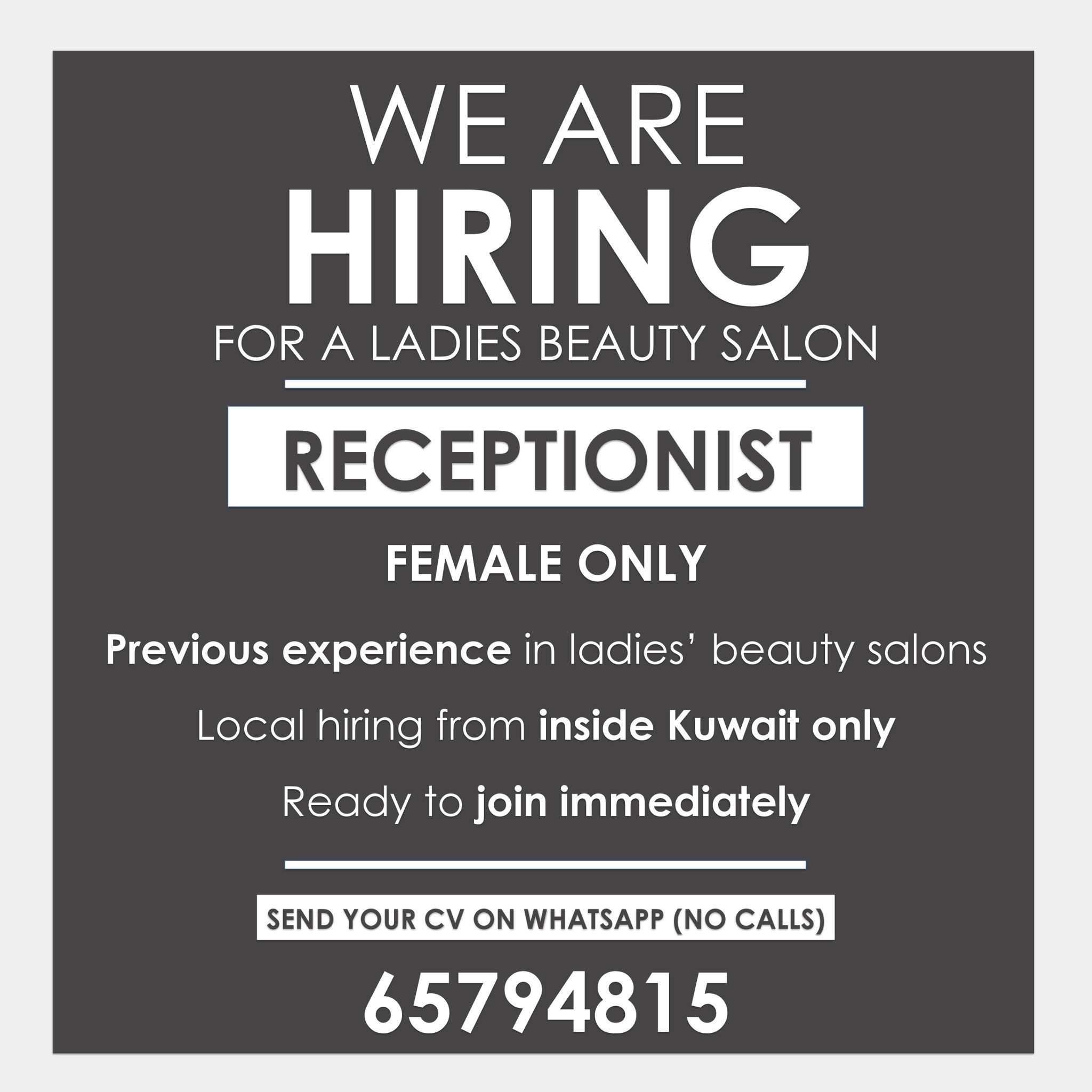 Hiring Sales Representatives | iiQ8 Vacancies Administrative Officer