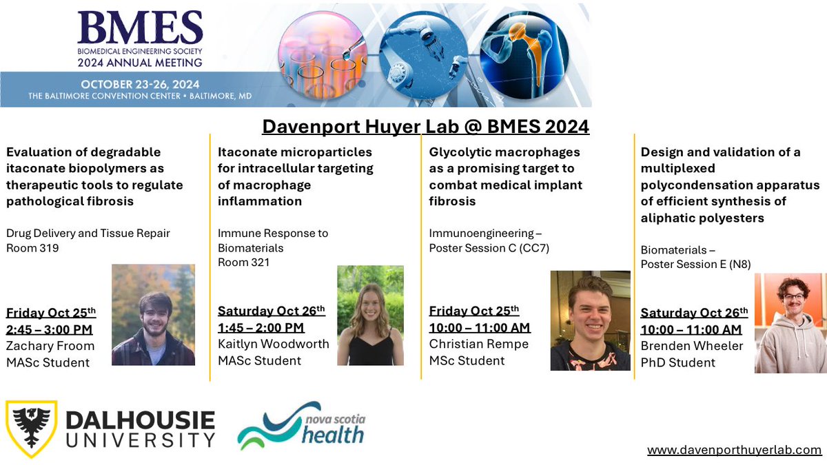 Locke Davenport Huyer (@lockedavhuy) on Twitter photo We are headed to Baltimore this week for #BMES2024! Come check out the team’s latest work. <a href="/DalhousieU/">Dalhousie University</a> <a href="/bme_director/">BMEdal</a> <a href="/DalDentistry/">Dalhousie Dentistry</a> <a href="/Dal_micro_immun/">Dal_Micro&Imm</a> We are headed to Baltimore this week for #BMES2024! Come check out the team’s latest work. <a href="/DalhousieU/">Dalhousie University</a> <a href="/bme_director/">BMEdal</a> <a href="/DalDentistry/">Dalhousie Dentistry</a> <a href="/Dal_micro_immun/">Dal_Micro&Imm</a>